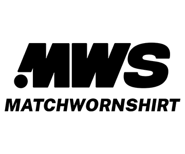 MatchWornShirt logo, featuring the bold uppercase abbreviation "MWS" with a leading dot
